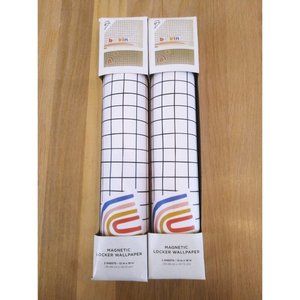 Paper Riot Co. Magnetic Locker Wallpaper Grid Design Be Kind‎ 2 Sheets 12"x18"